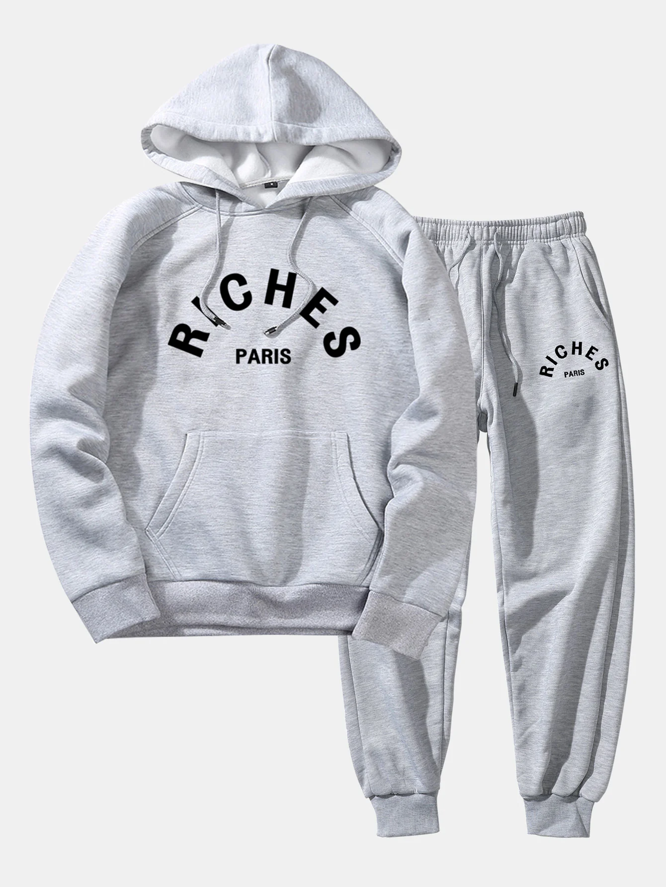 Reiche Paris Druck Hoodie & Jogginghose - Image 6