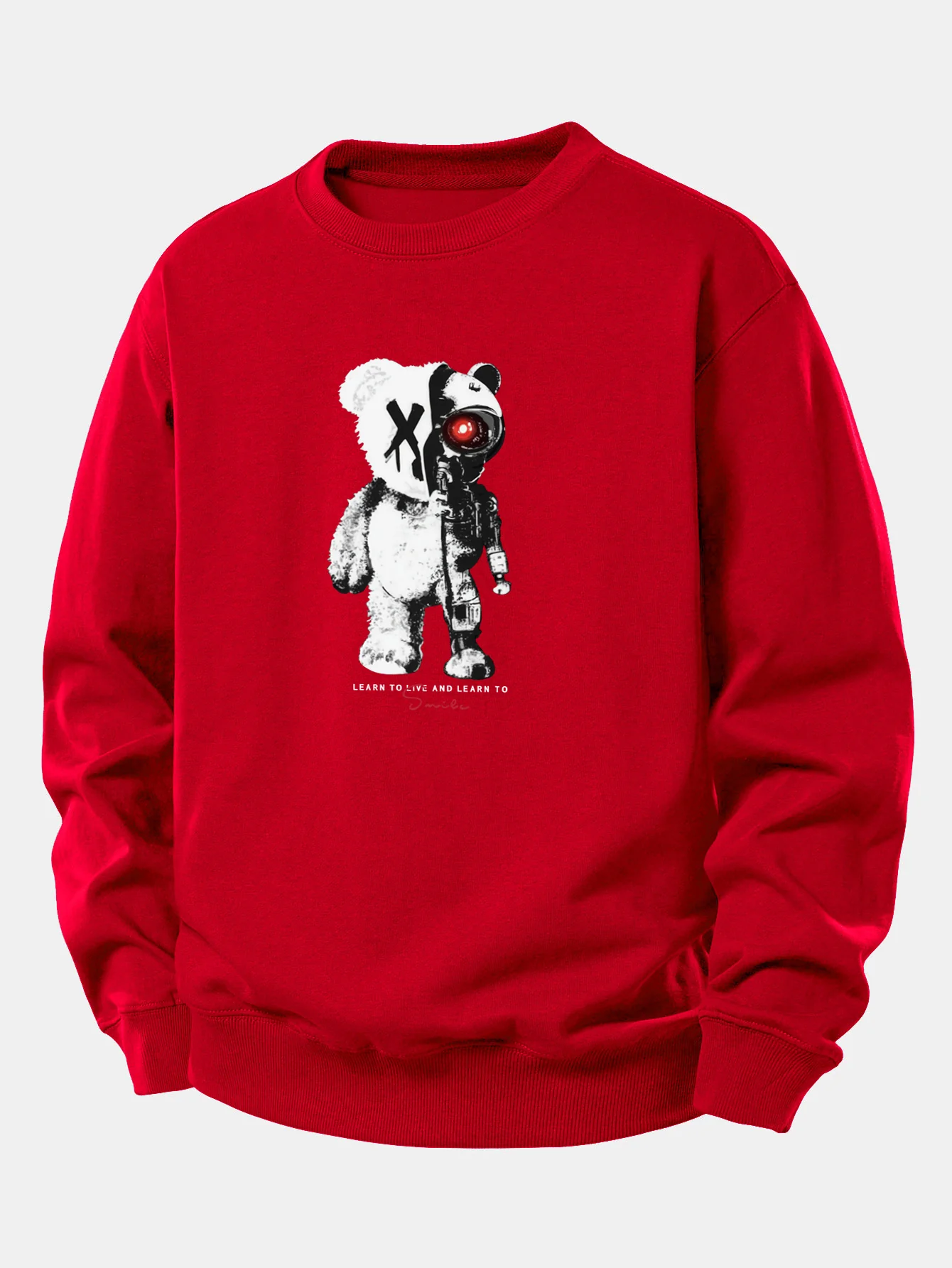 Robot Bear Print Relax Fit Sweatshirt - Image 10