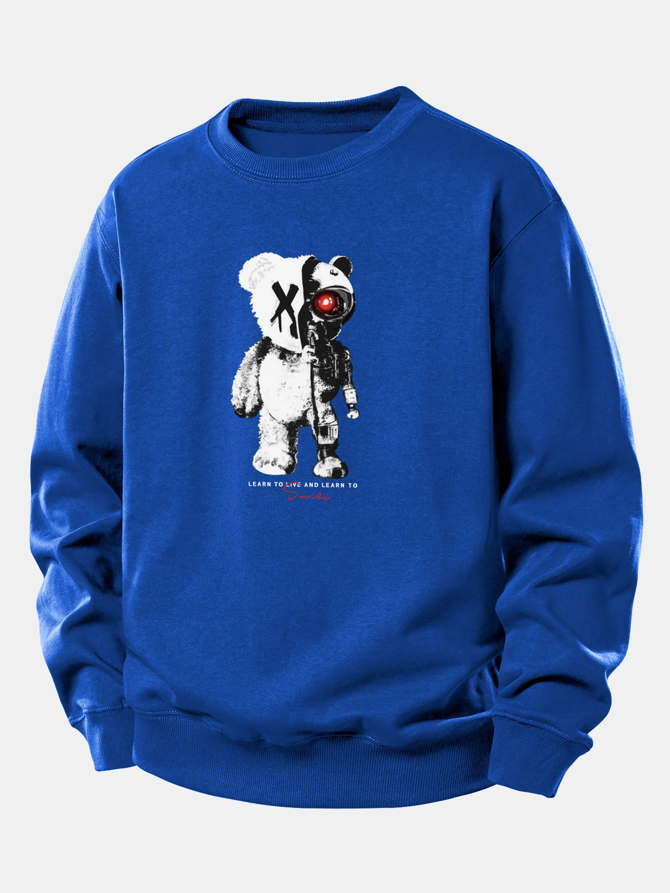 Robot Bear Print Relax Fit Sweatshirt - Image 11