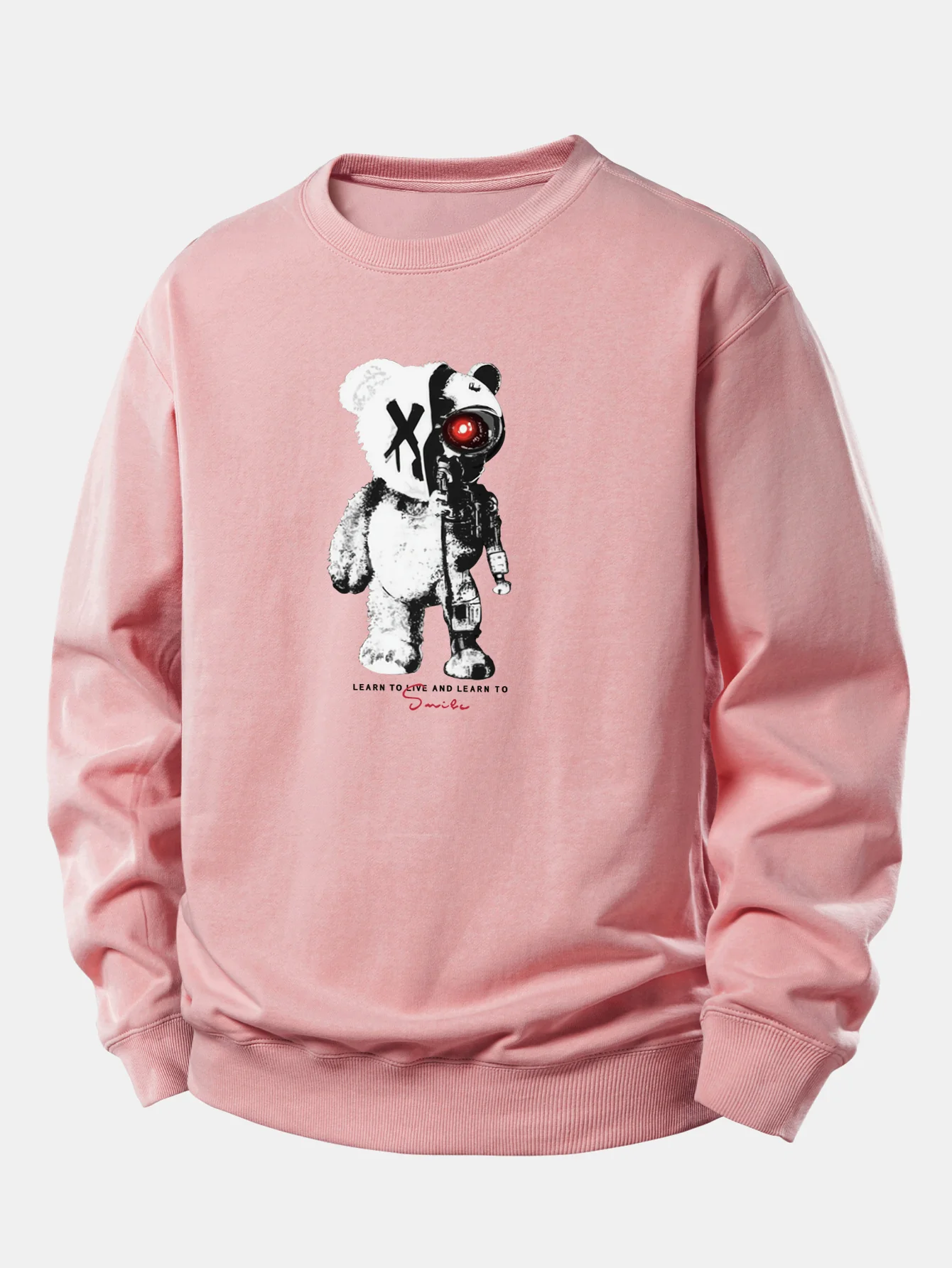 Robot Bear Print Relax Fit Sweatshirt - Image 7