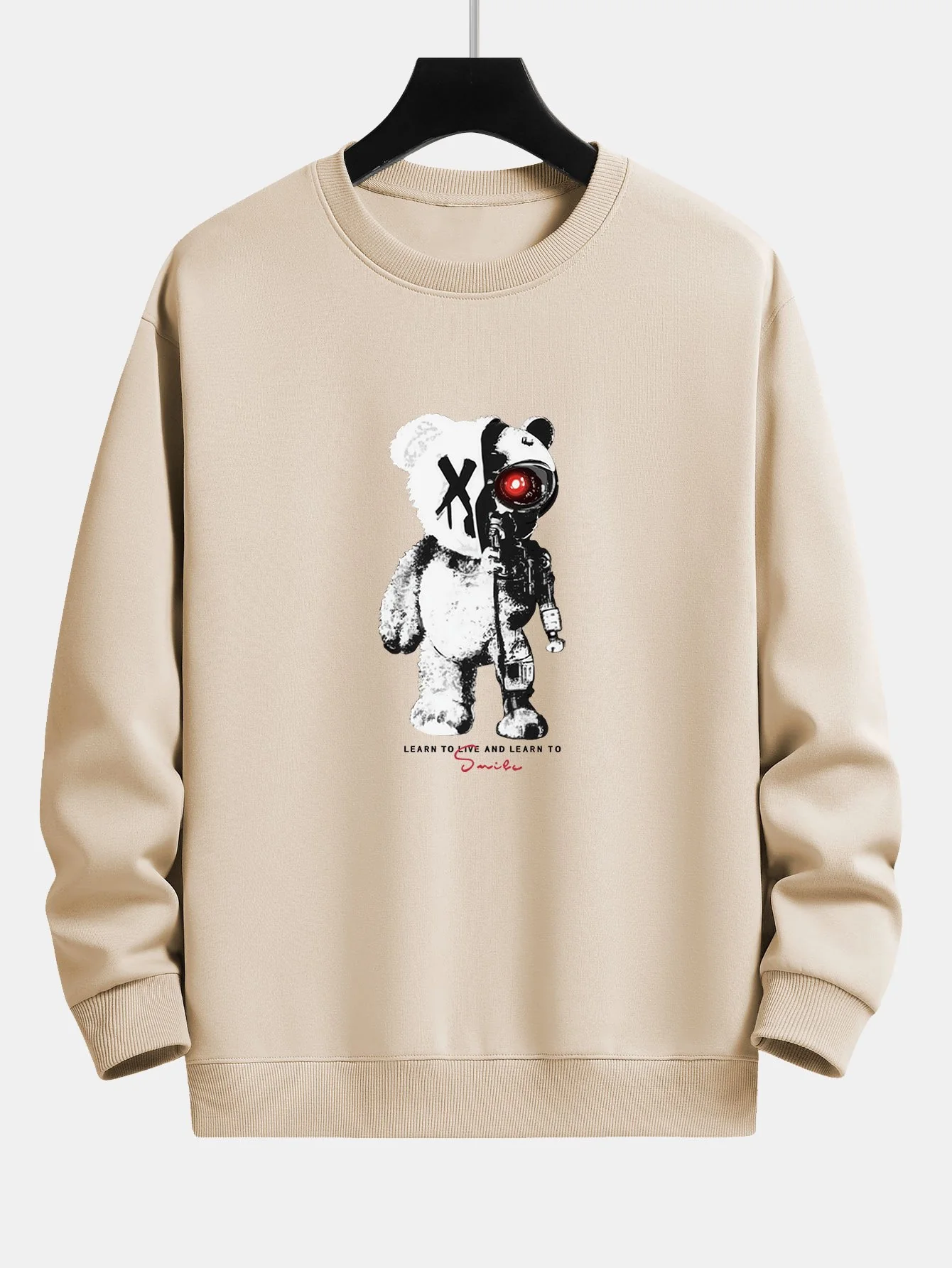 Robot Bear Print Relax Fit Sweatshirt - Image 6