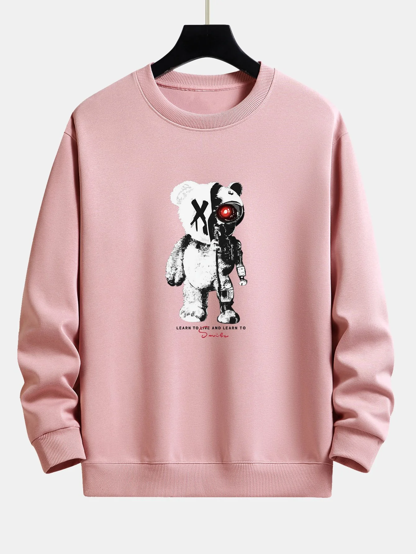 Robot Bear Print Relax Fit Sweatshirt - Image 7