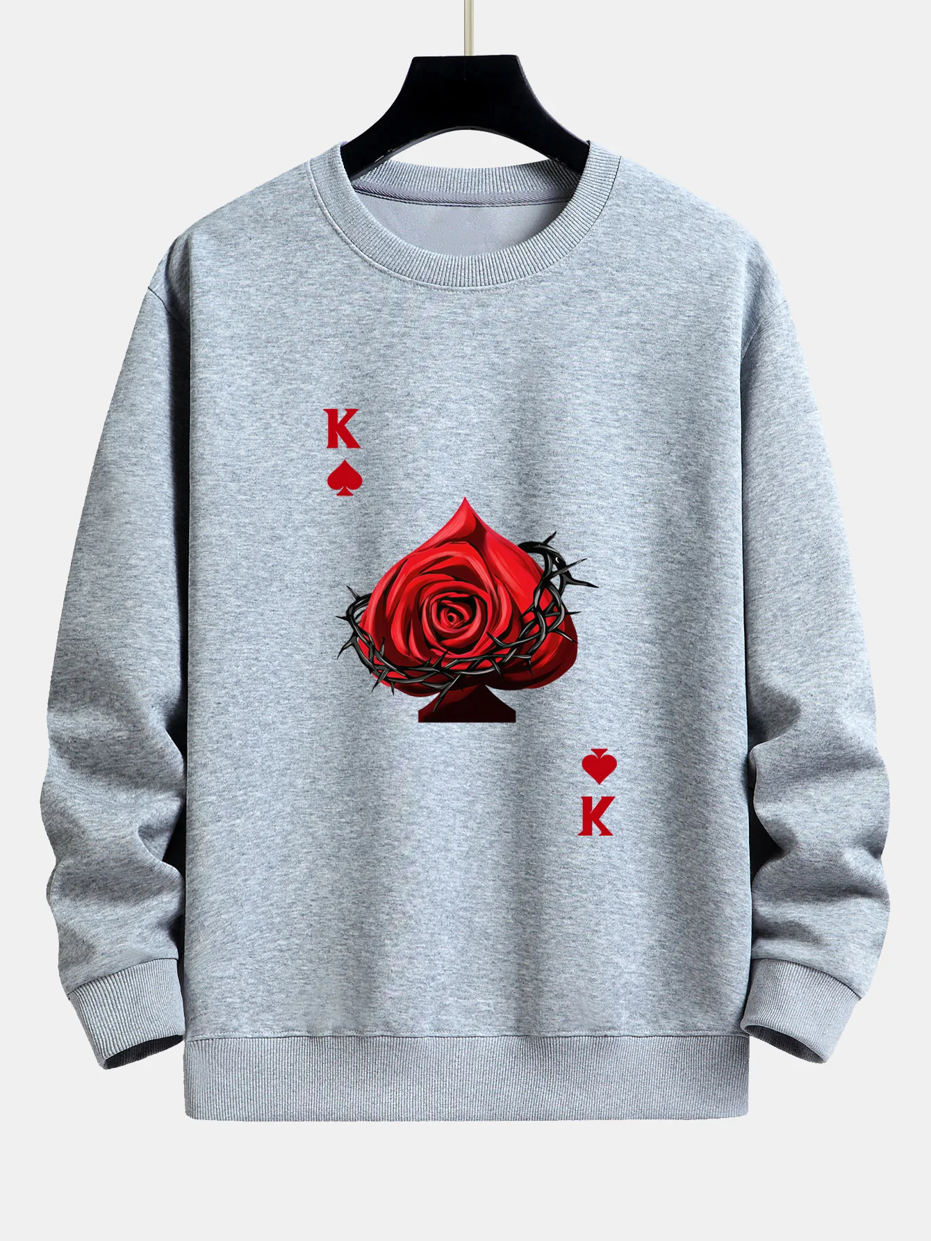Herz Rose K Print Relaxed Fit Sweatshirt - Image 5
