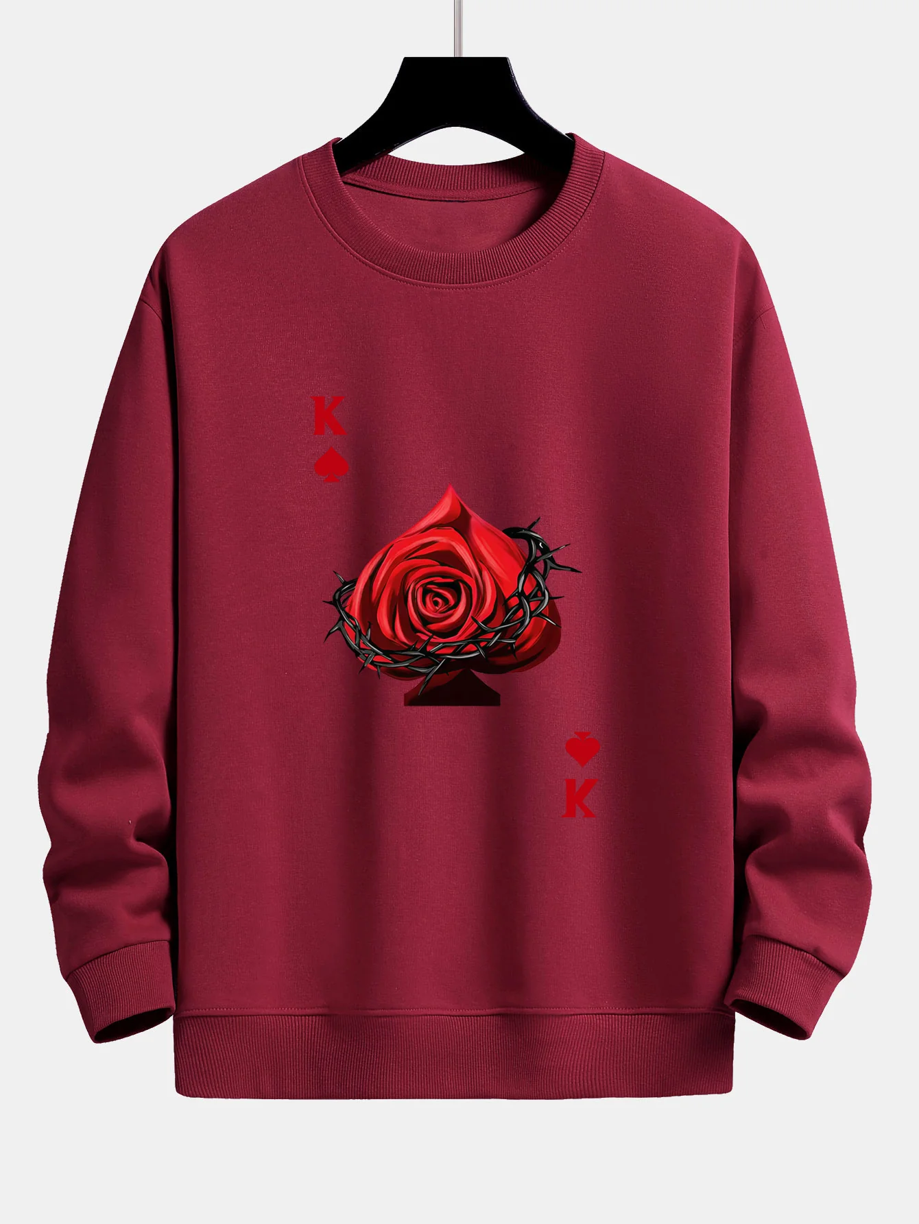Herz Rose K Print Relaxed Fit Sweatshirt - Image 7