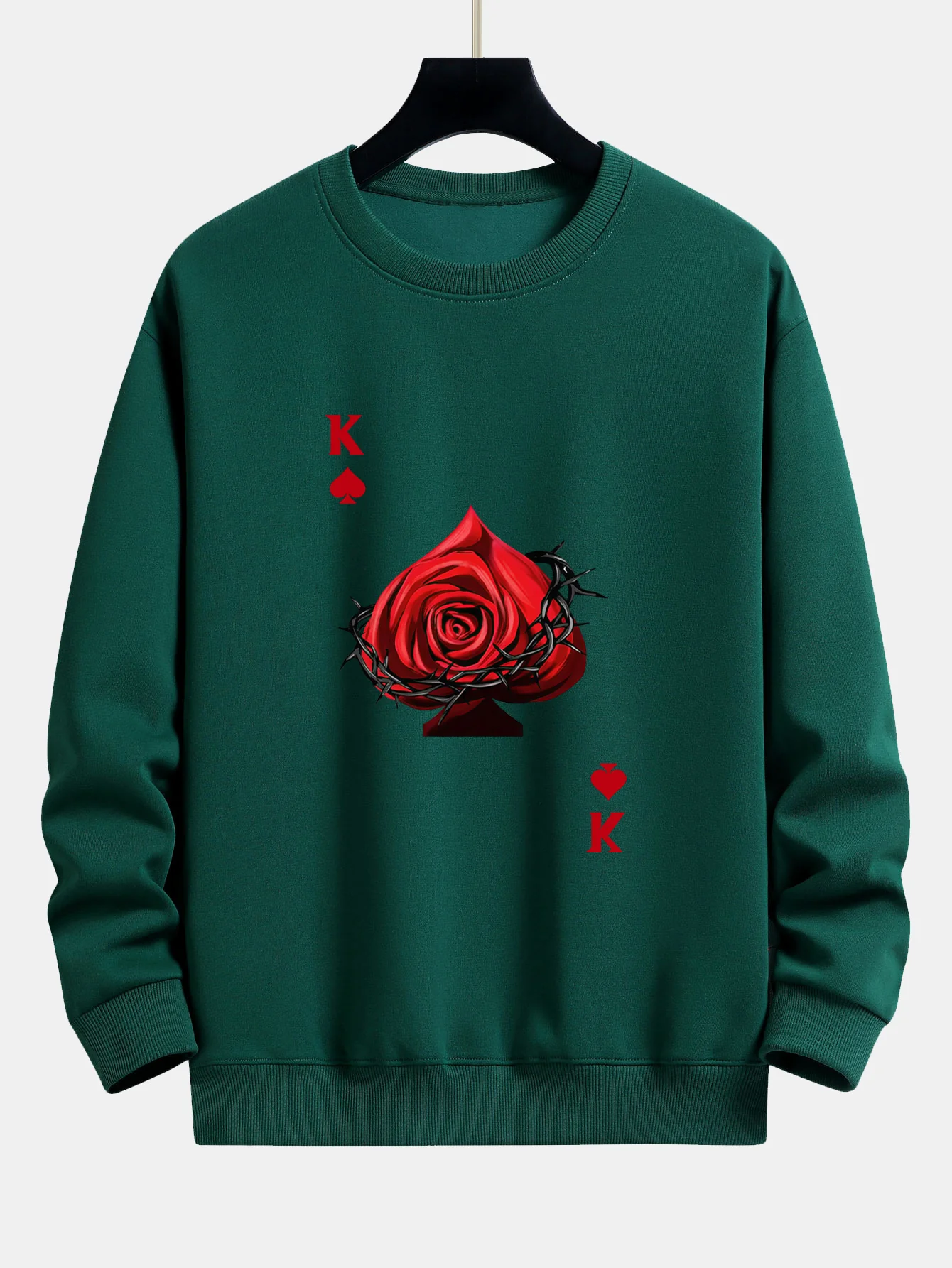 Herz Rose K Print Relaxed Fit Sweatshirt - Image 9