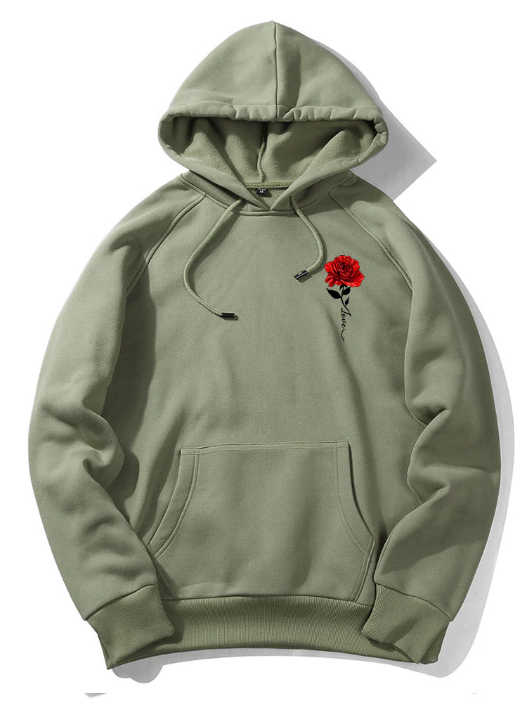 Rose Love Print Hoodie - Image 12
