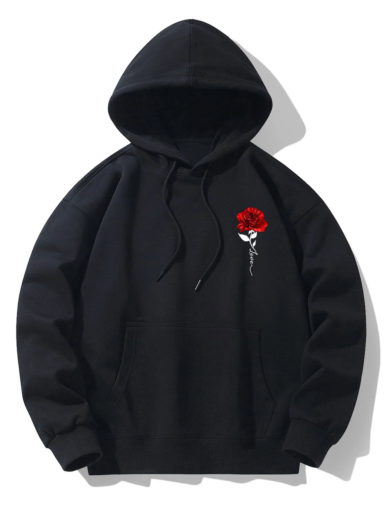 Hoodie aus Baumwollmischung mit Rosenmuster - Image 3