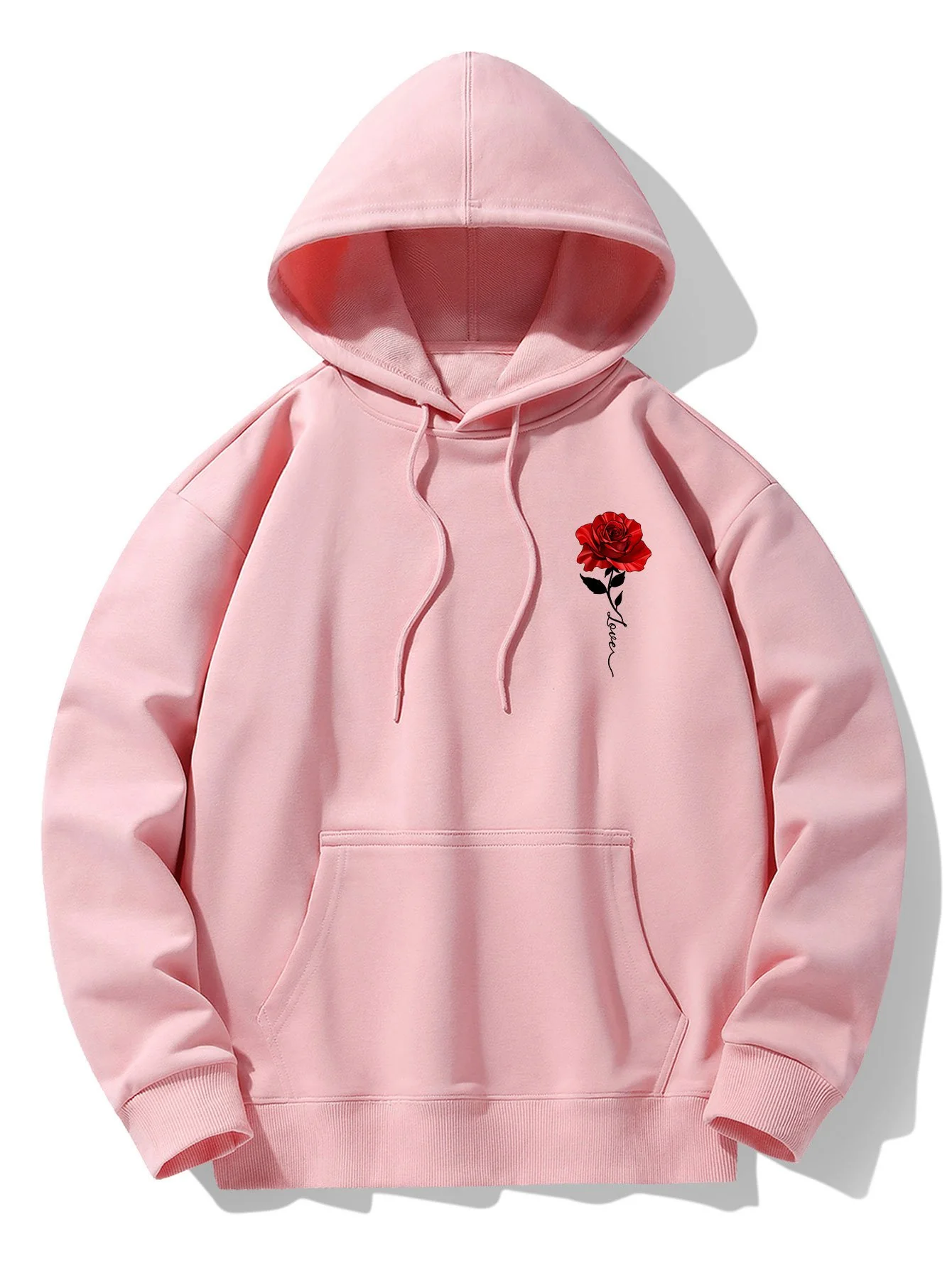 Hoodie aus Baumwollmischung mit Rosenmuster - Image 5