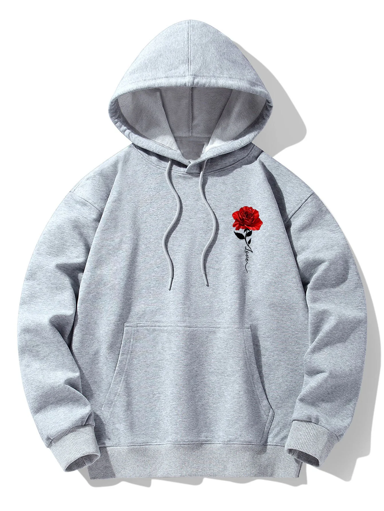 Hoodie aus Baumwollmischung mit Rosenmuster - Image 7