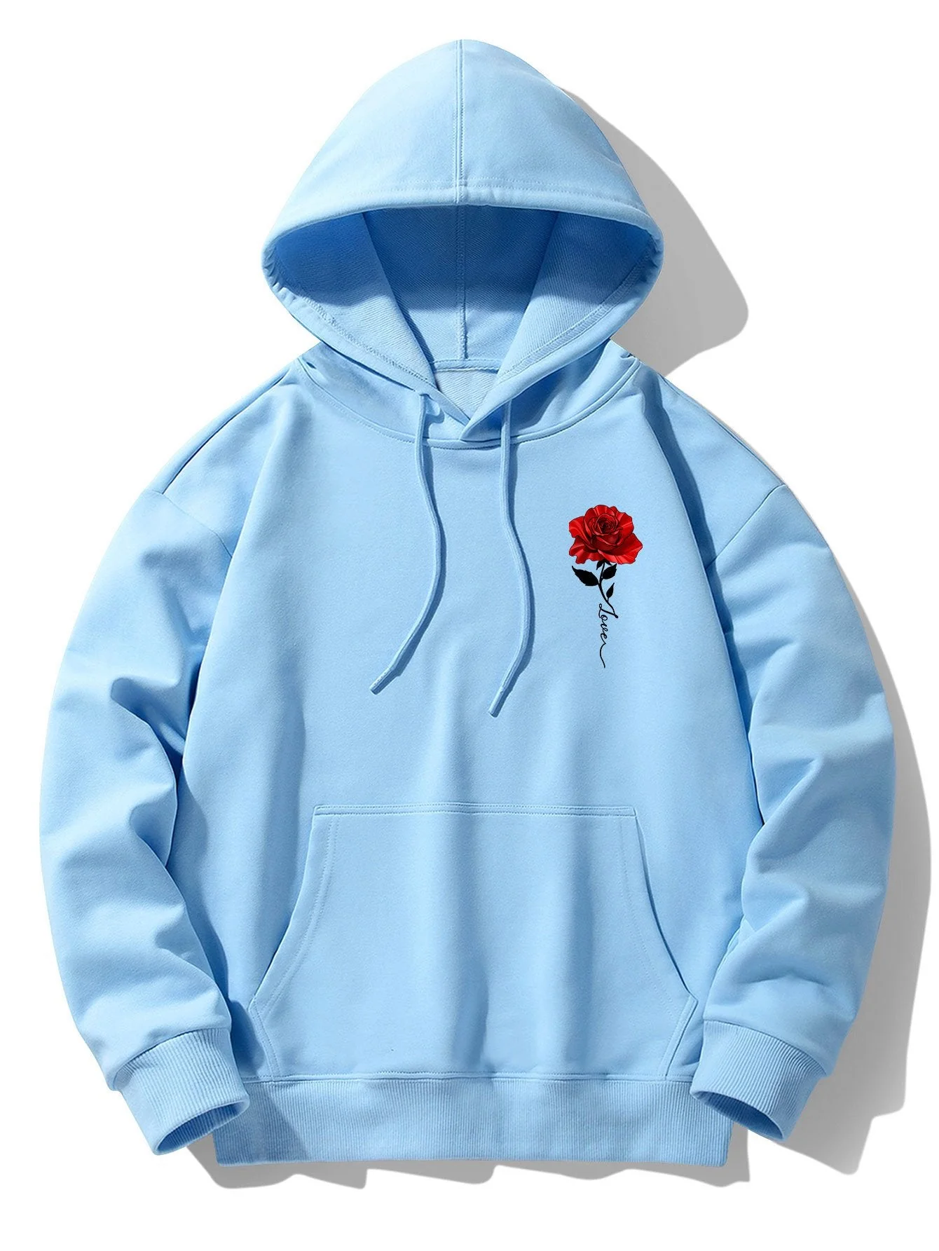 Rose Print Baumwollmischung Hoodie & Jogginghose - Image 10