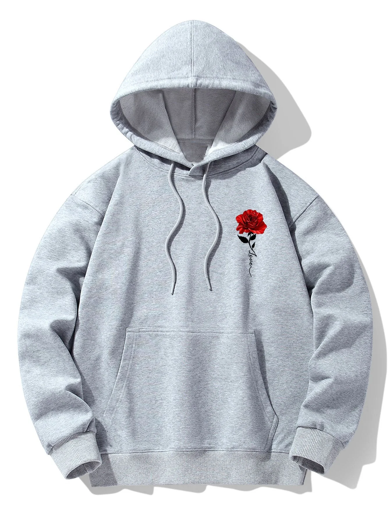 Rose Print Baumwollmischung Hoodie & Jogginghose - Image 12