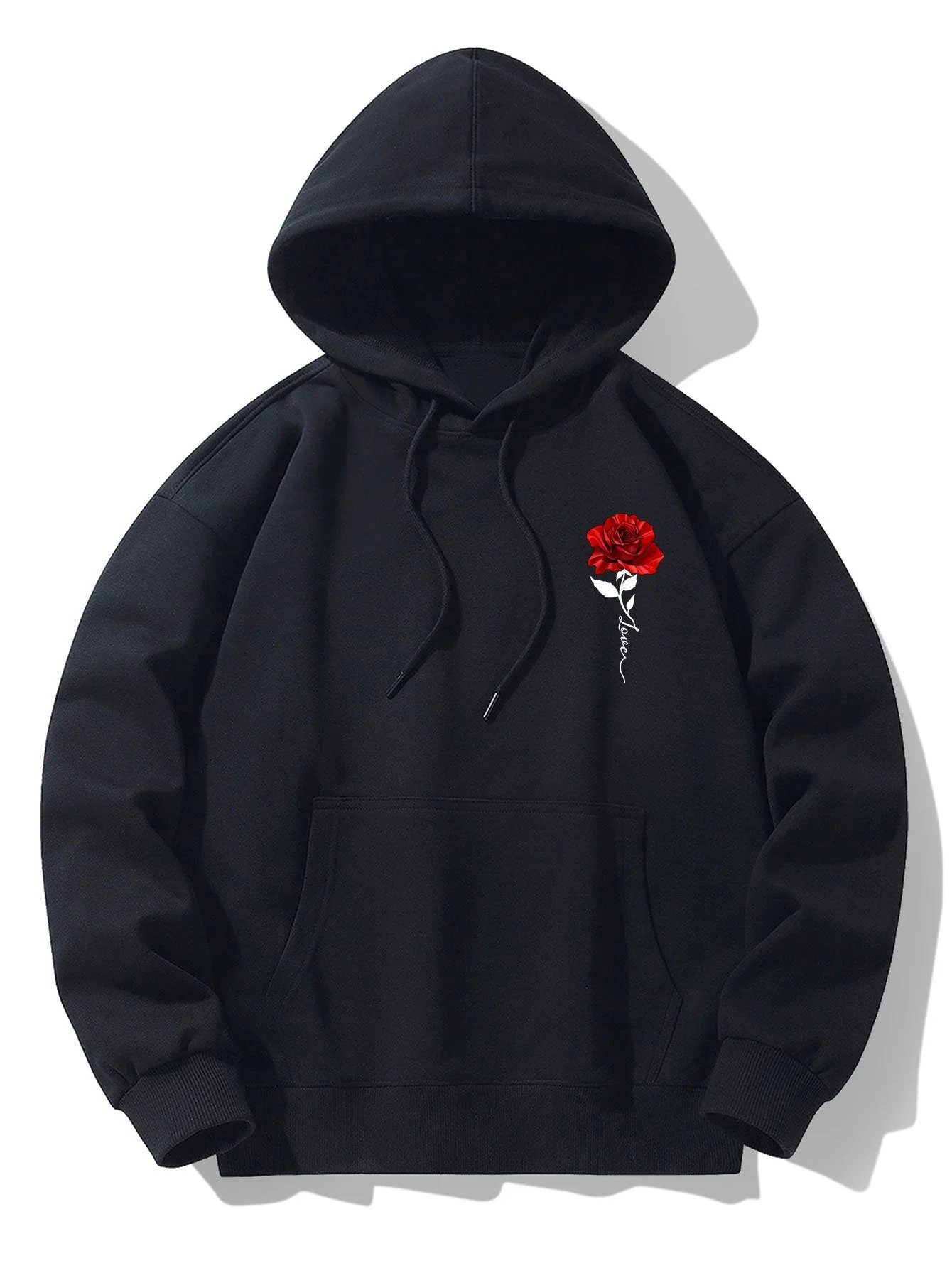 Rose Print Baumwollmischung Hoodie & Jogginghose - Image 13