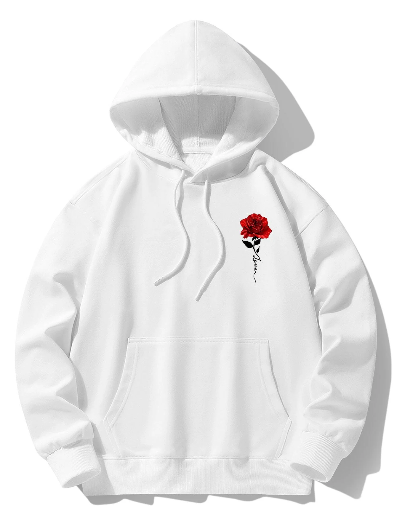 Rose Print Baumwollmischung Hoodie & Jogginghose - Image 14