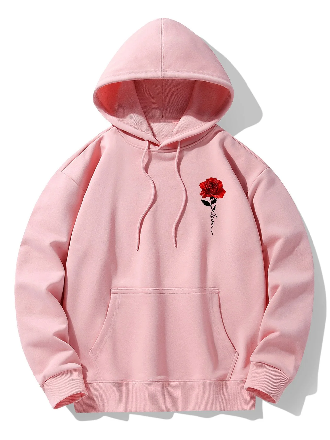 Rose Print Baumwollmischung Hoodie & Jogginghose - Image 9