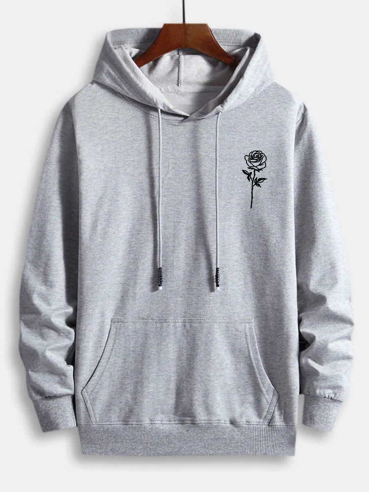 Rosenmuster Baumwoll-Hoodie - Image 4