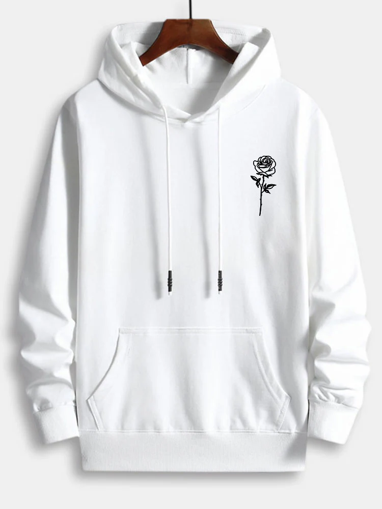 Rosenmuster Baumwoll-Hoodie - Image 5