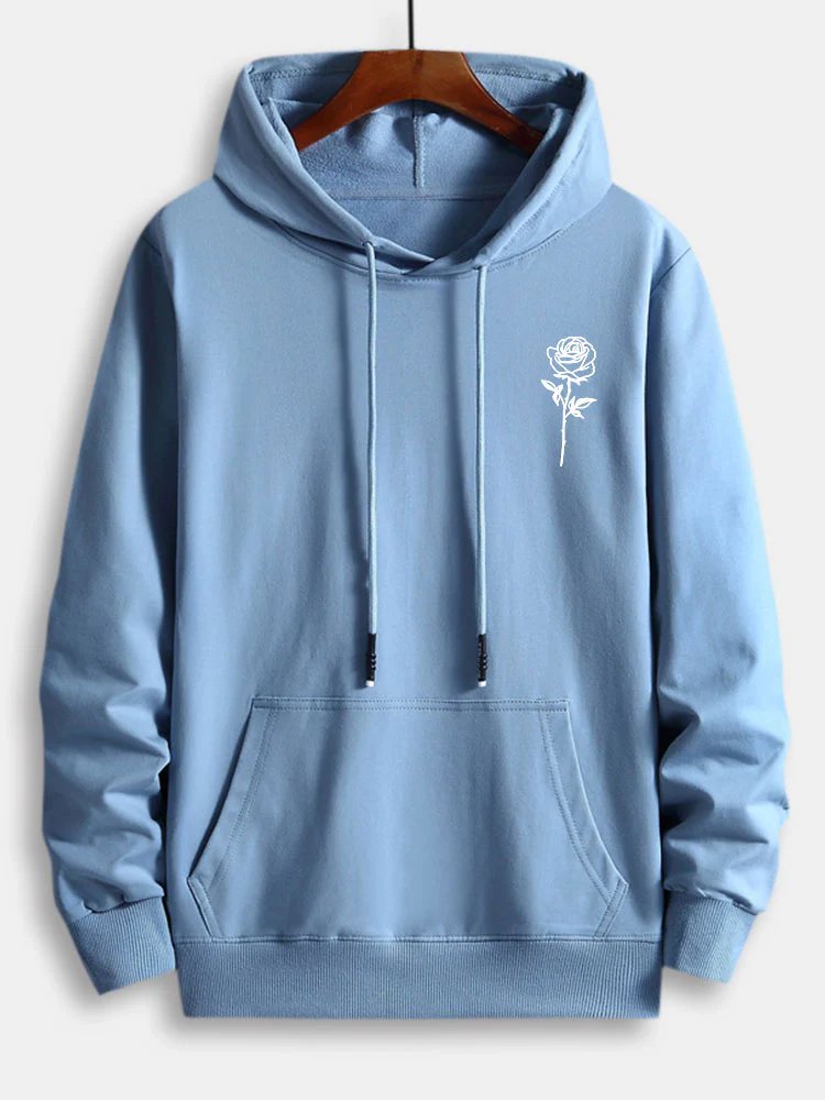 Rosenmuster Baumwoll-Hoodie - Image 9