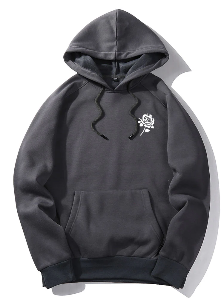 Kapuzenpullover mit Rosen-Print - Image 5