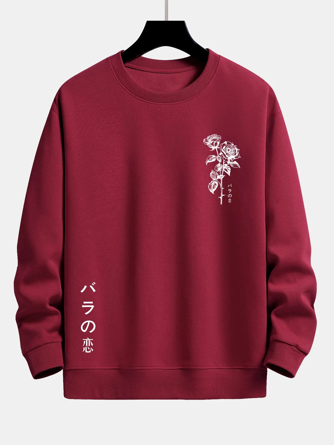 Rose Slogan Druck Relax Fit Sweatshirt - Image 7