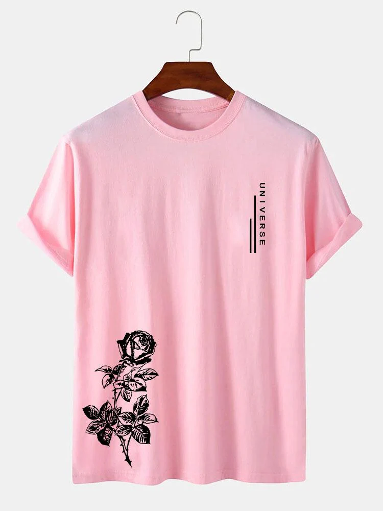 Rose Slogan Druck T-Shirt - Image 11