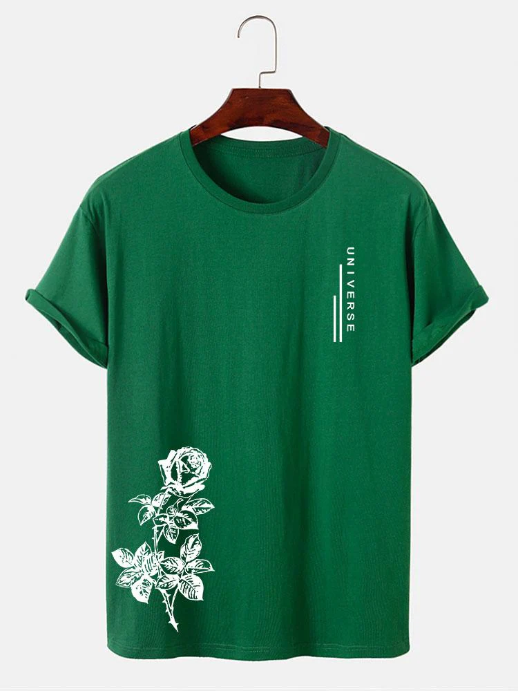Rose Slogan Druck T-Shirt - Image 3