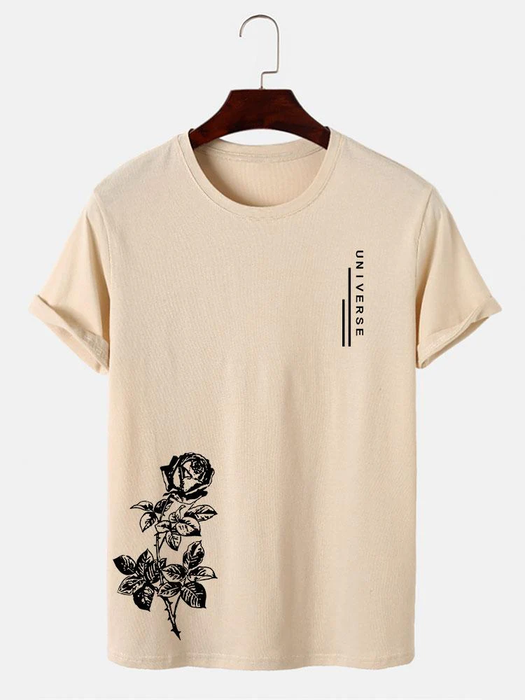 Rose Slogan Druck T-Shirt - Image 6