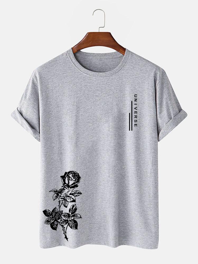 Rose Slogan Druck T-Shirt - Image 8