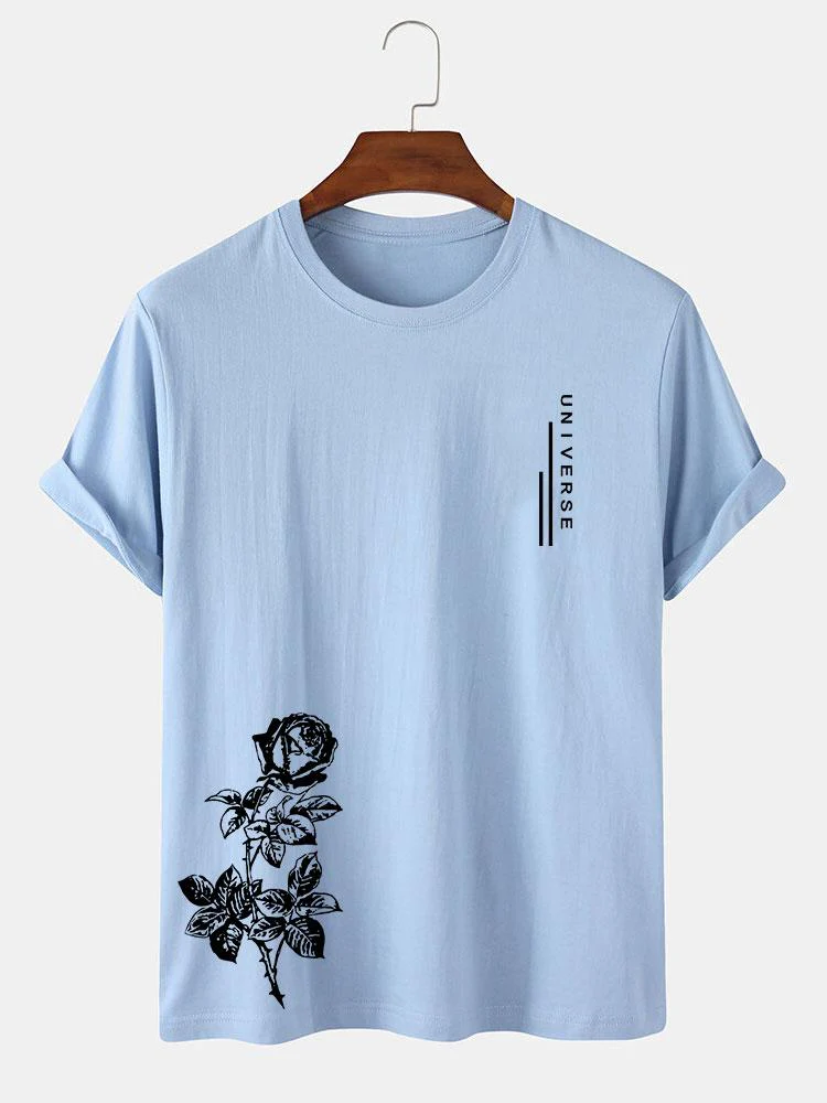 Rose Slogan Druck T-Shirt - Image 9