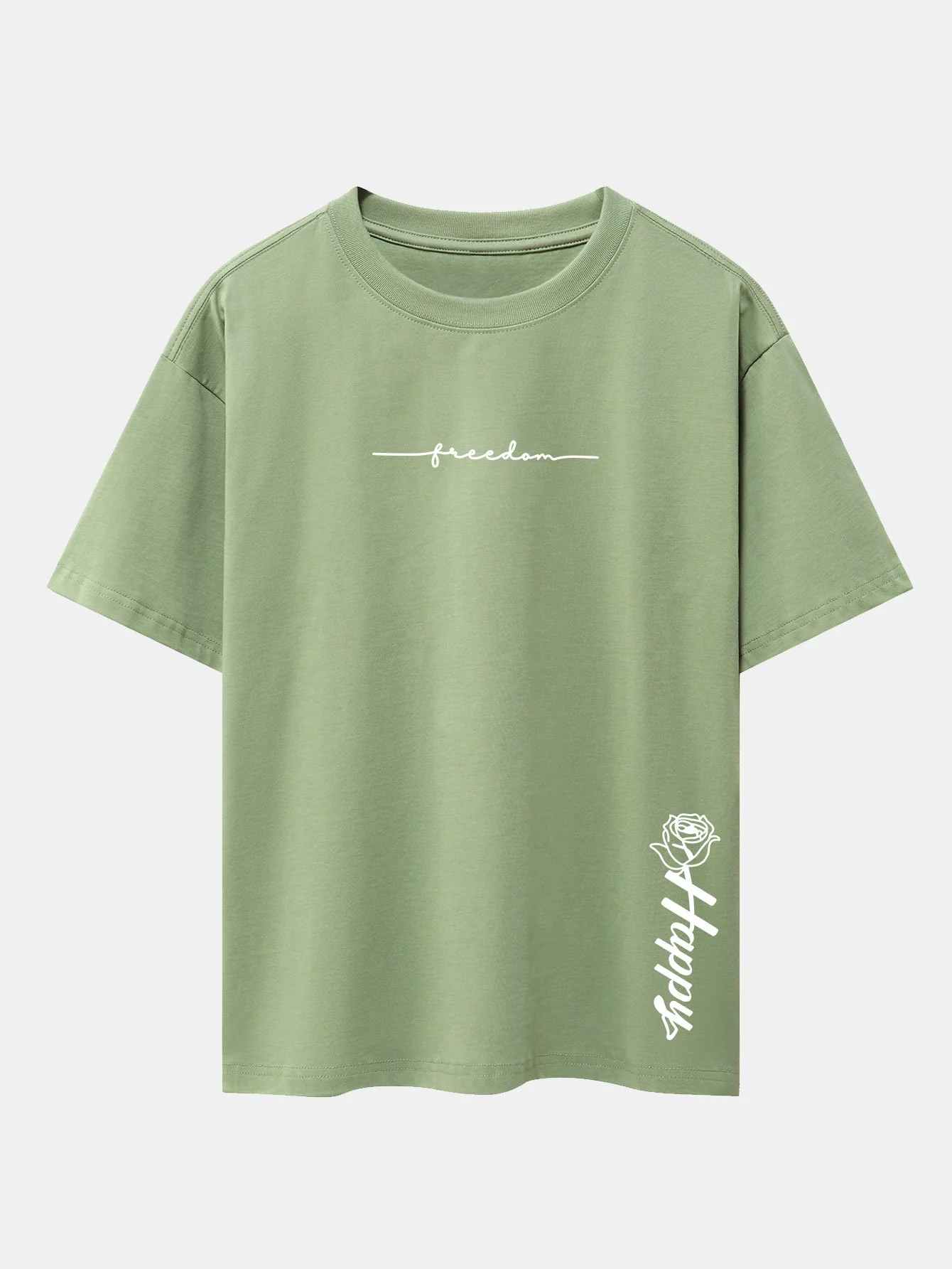 Rose mit Slogan-Print Drop Shoulder Oversize T-Shirt - Image 12