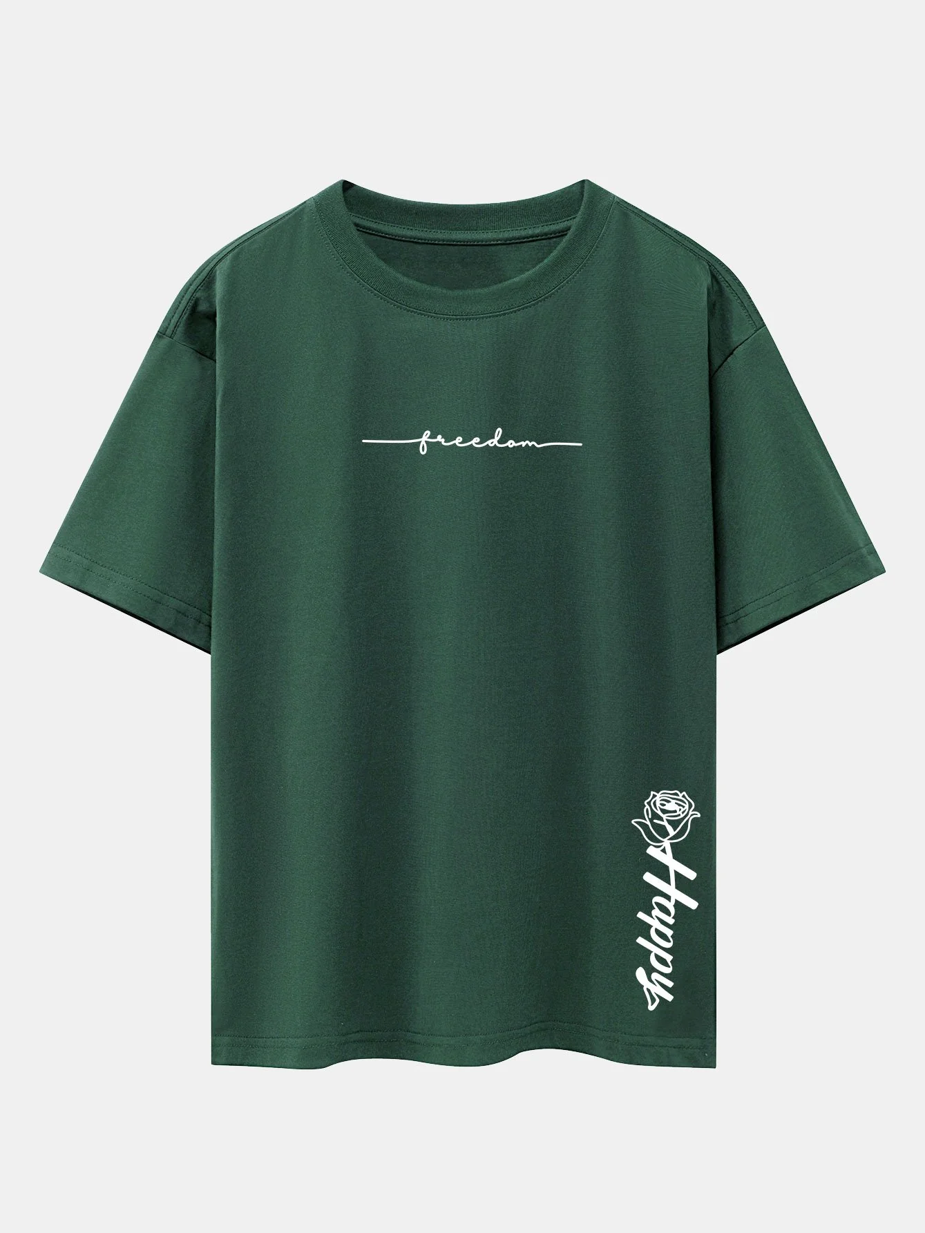 Rose mit Slogan-Print Drop Shoulder Oversize T-Shirt - Image 6