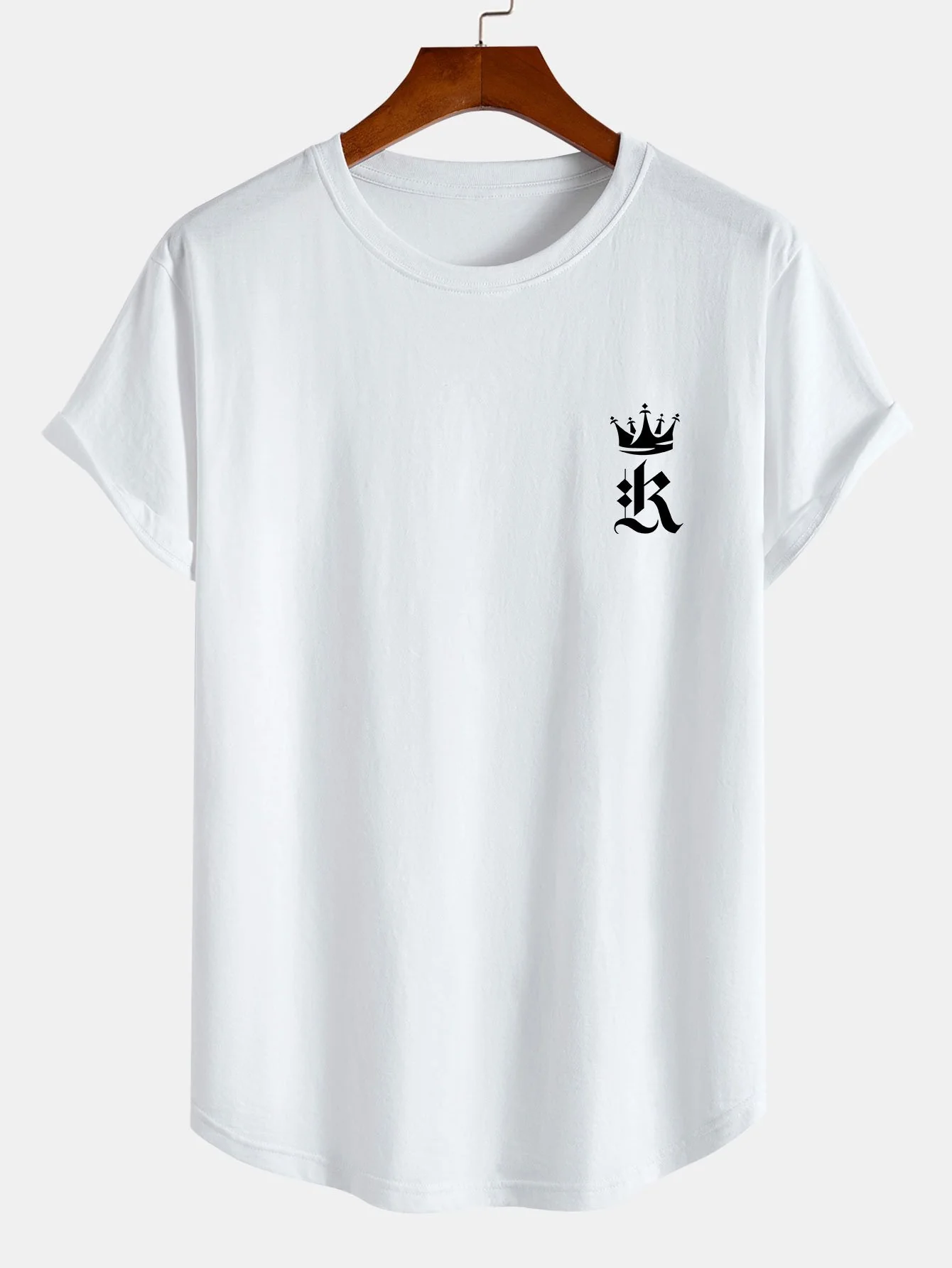 Royal Crown Print Baumwoll-T-Shirt mit Bogen-Saum - Image 3