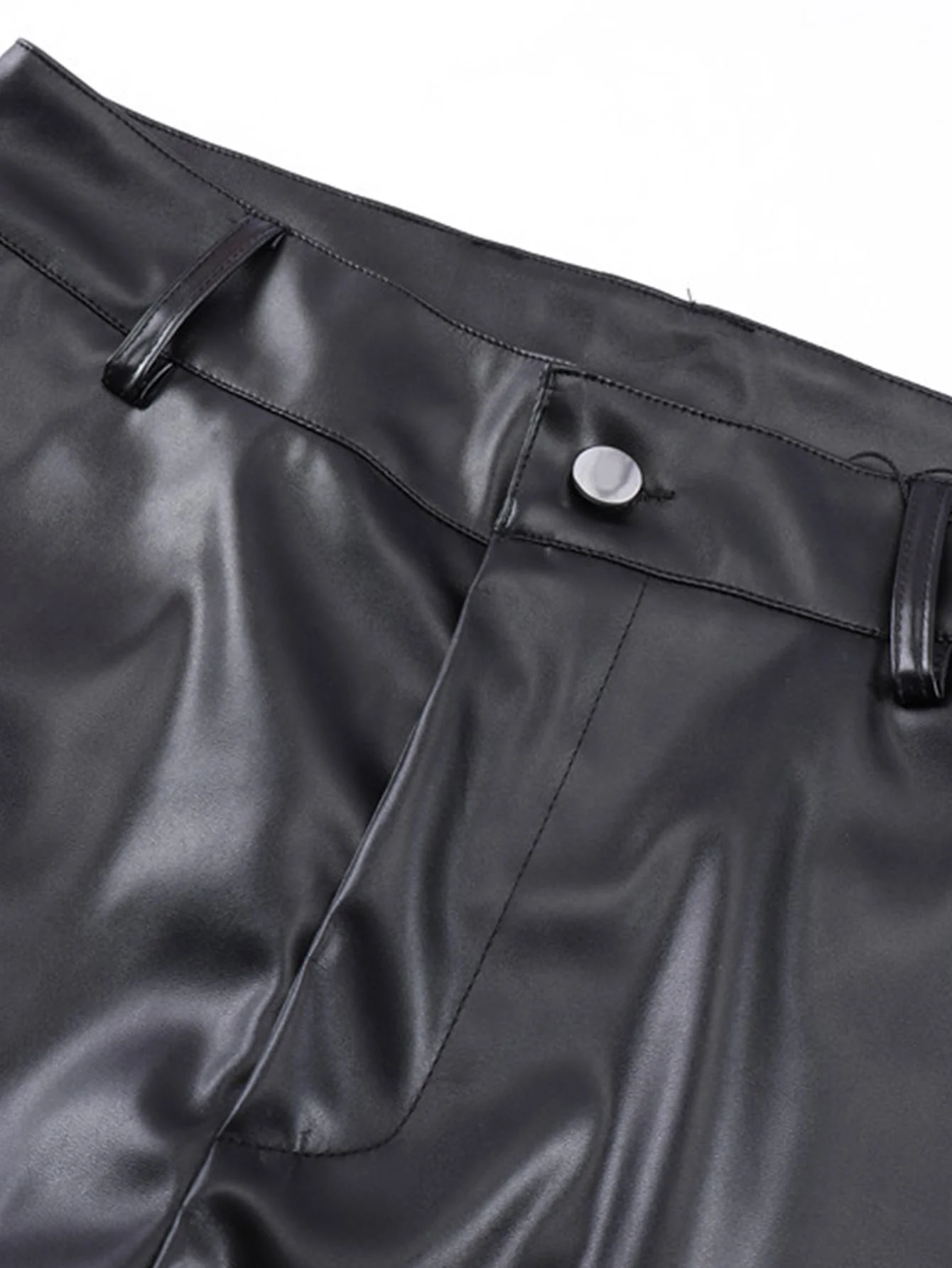 Rüschige PU-Lederhose - Image 10