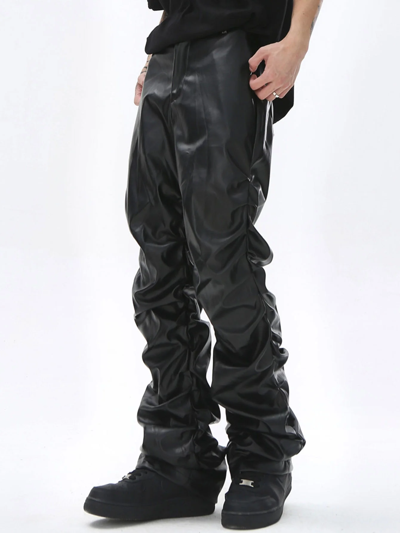 Rüschige PU-Lederhose - Image 2