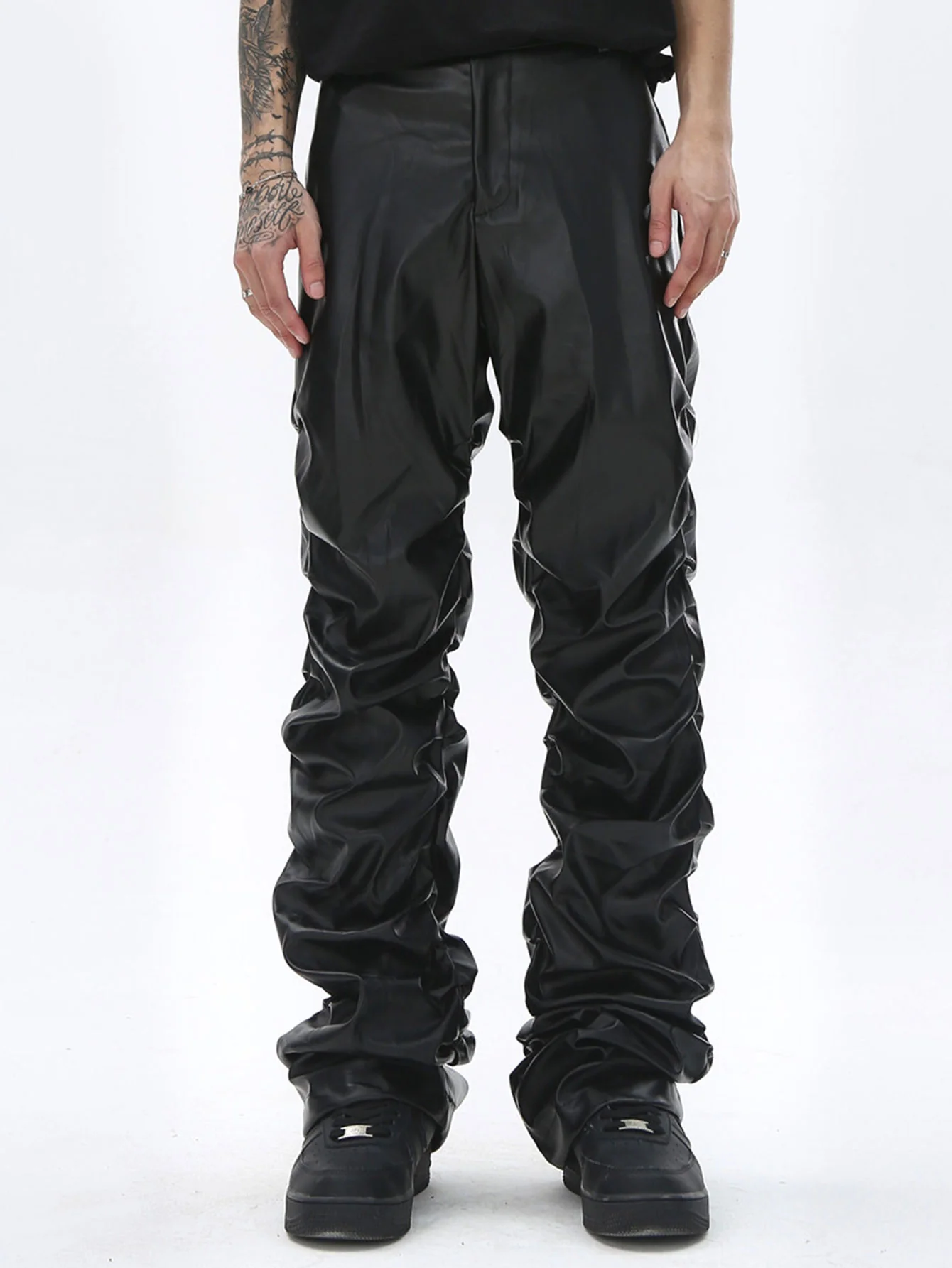 Rüschige PU-Lederhose - Image 5