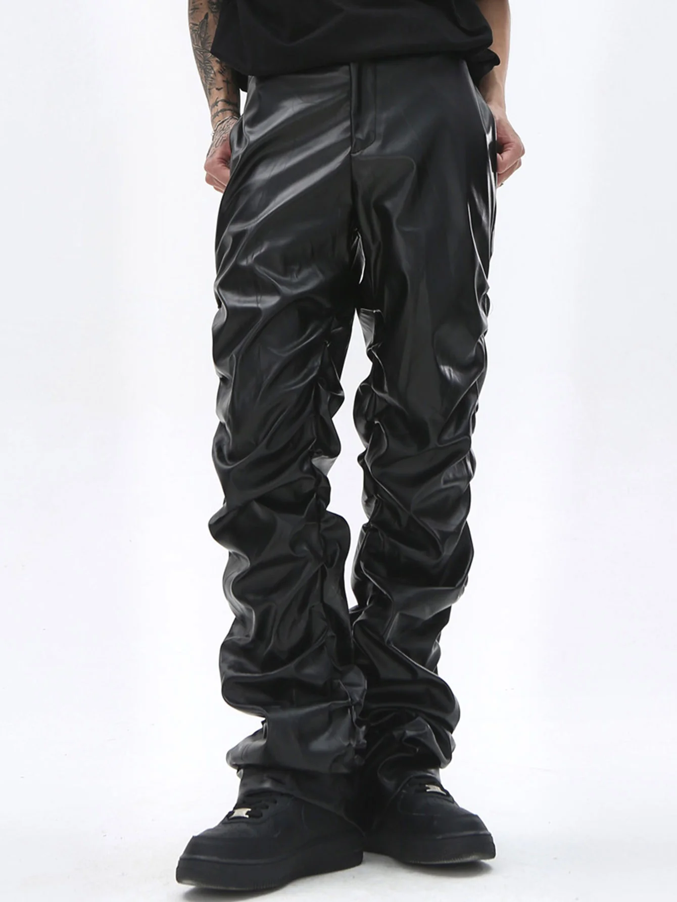 Rüschige PU-Lederhose - Image 6