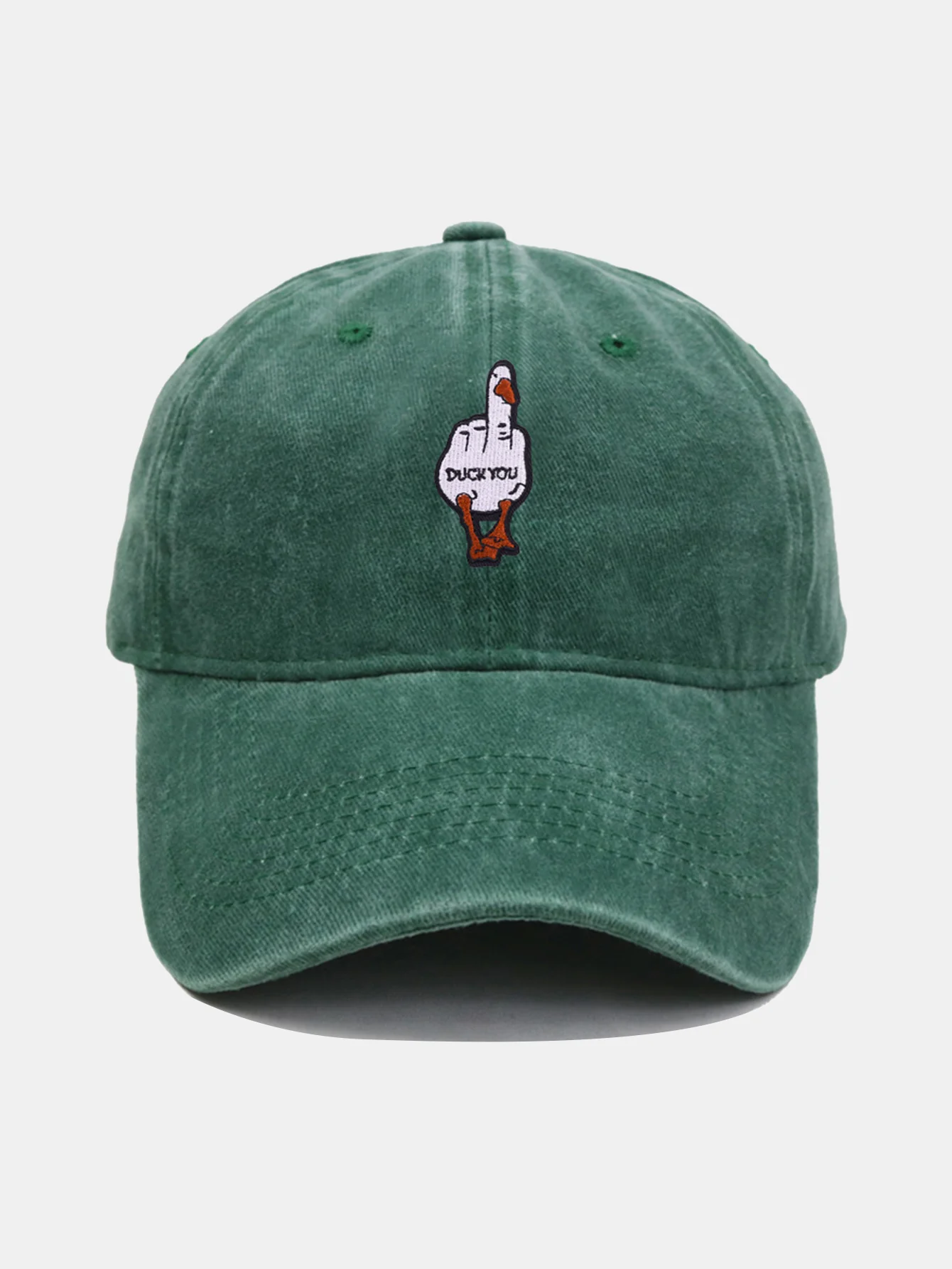 Rude Duck Bestickte Gewaschene Baseballkappe - Image 13