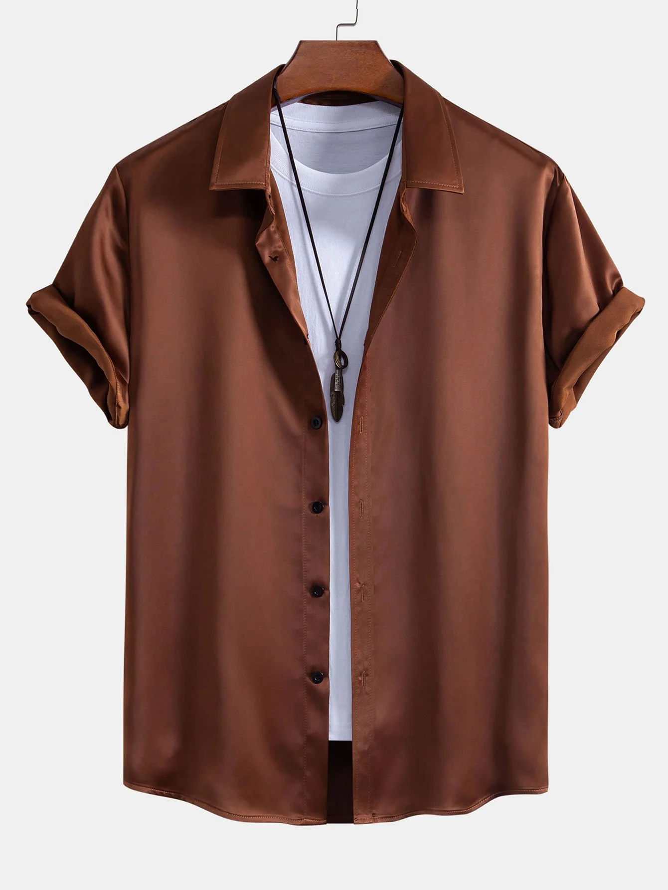Satin Hemd mit Knöpfen - Image 3