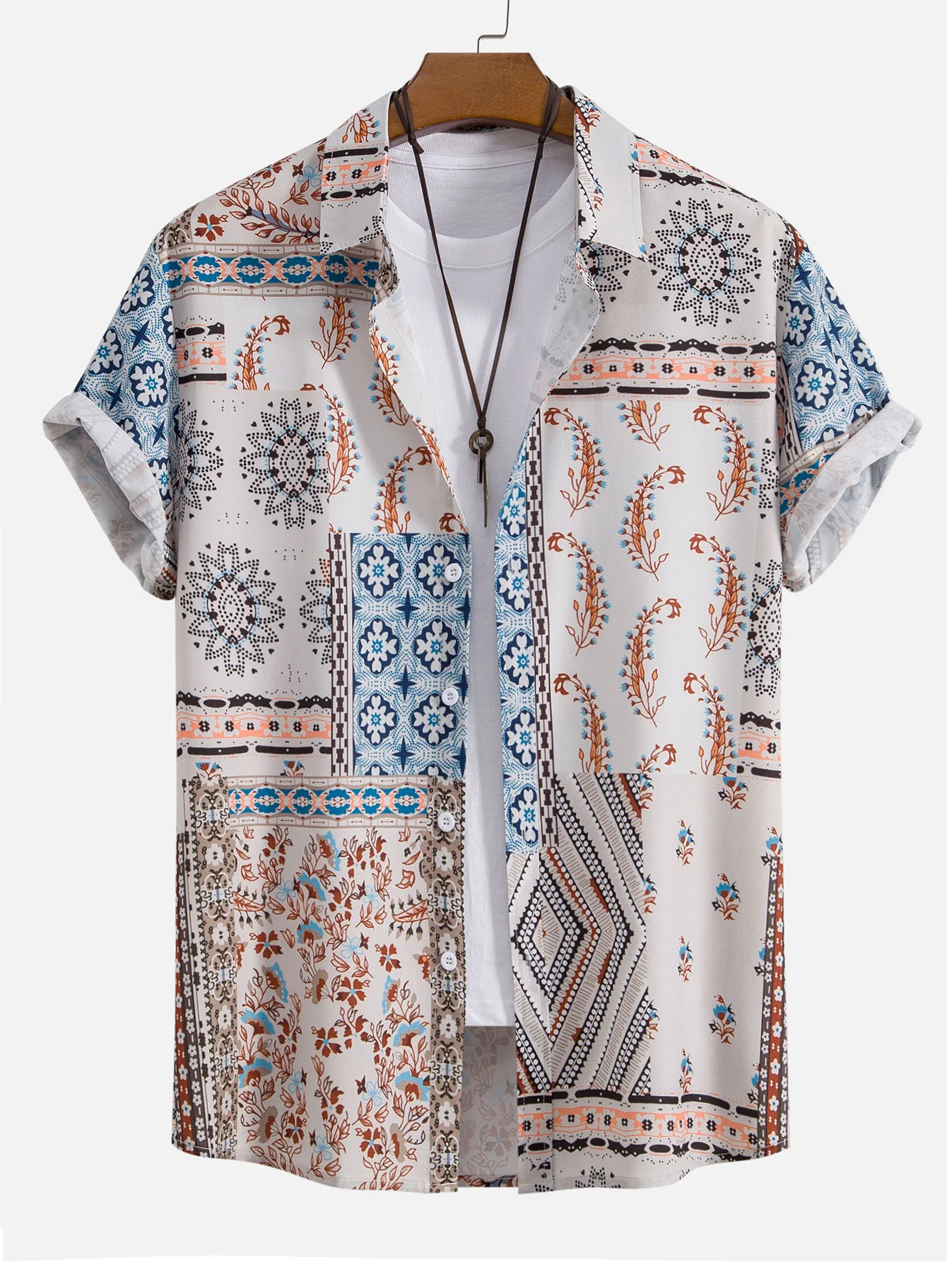 Schal-Print Button-Up-Hemd & Badehose - Image 5