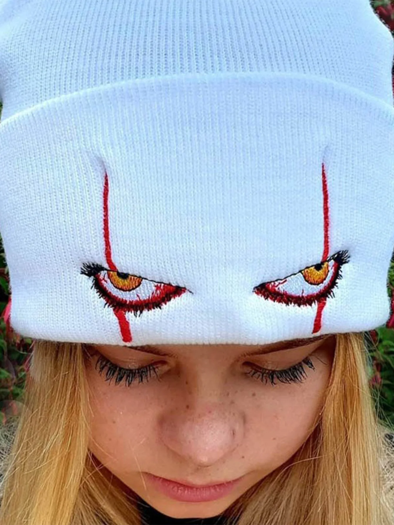 Gruselige Clown-Augenball Strickmütze Halloween Kostüm Party Geschenk - Image 11