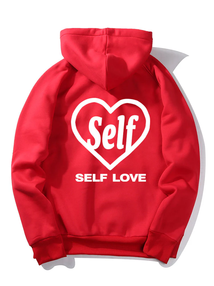 Selbstliebe Slogan Druck Hoodie - Image 2