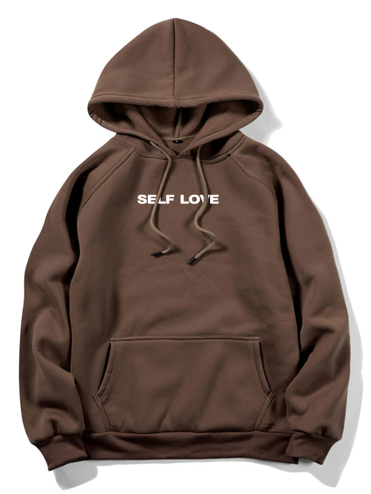 Selbstliebe Slogan Druck Hoodie - Image 5