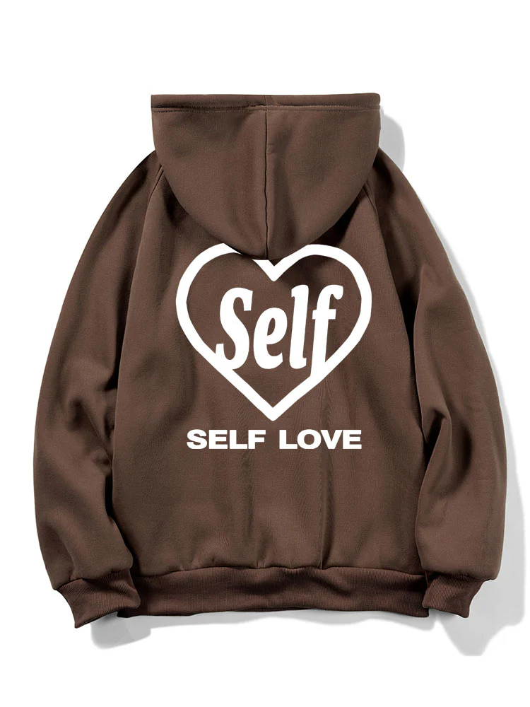 Selbstliebe Slogan Druck Hoodie - Image 6