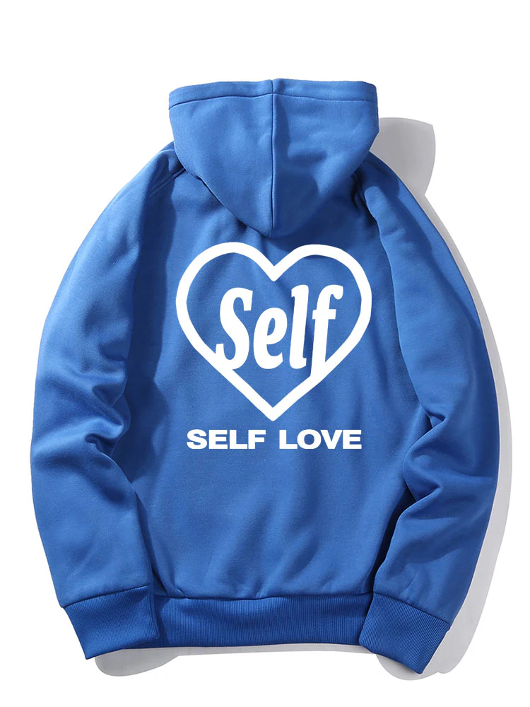 Selbstliebe Slogan Druck Hoodie - Image 8