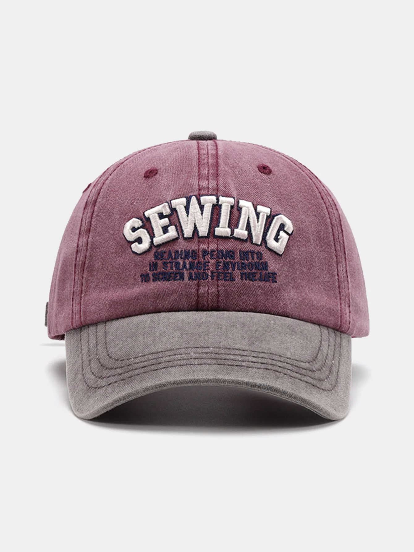 Slogan-Stickerei gewaschene Baseballmütze - Image 3