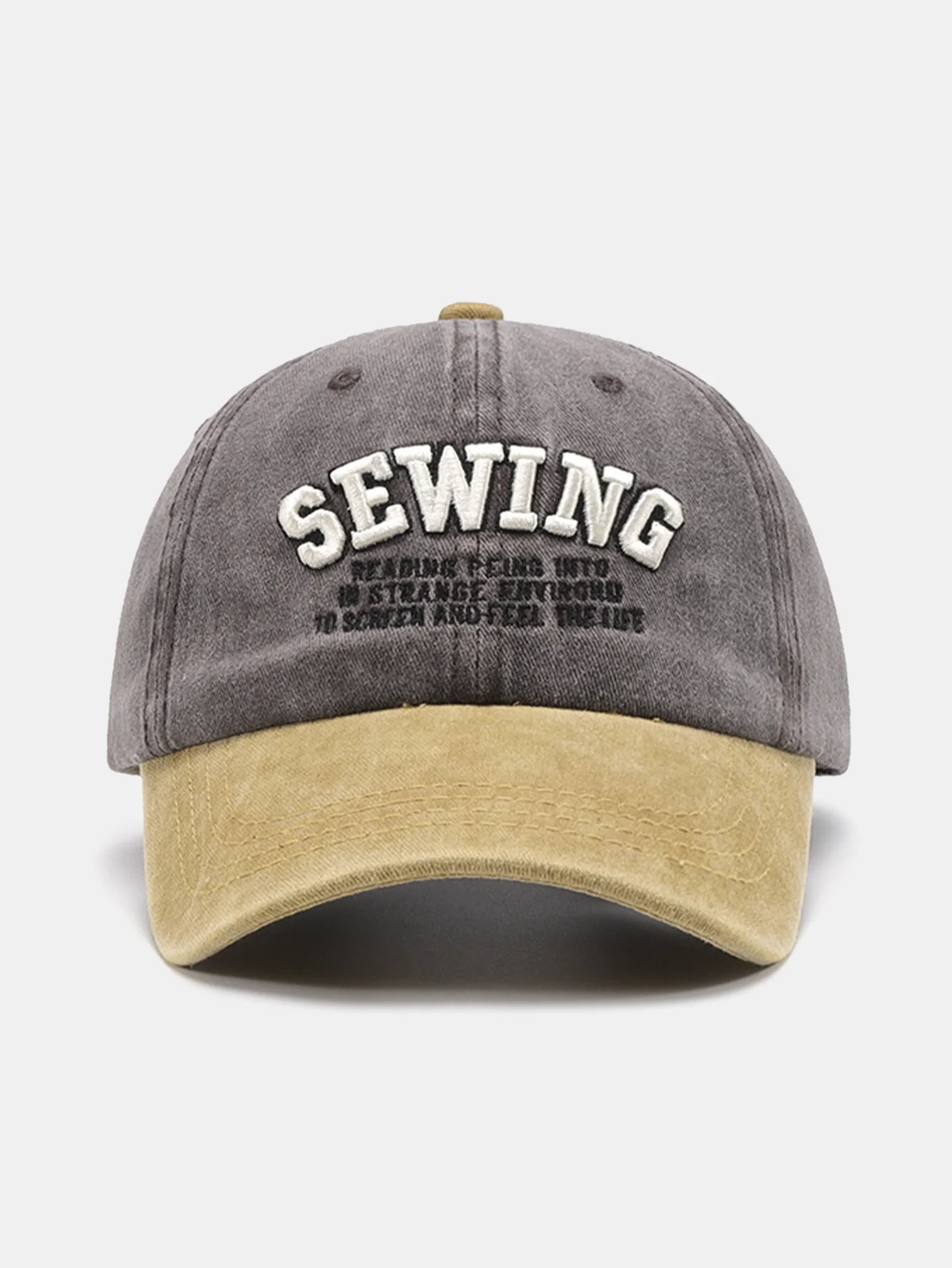Slogan-Stickerei gewaschene Baseballmütze - Image 4