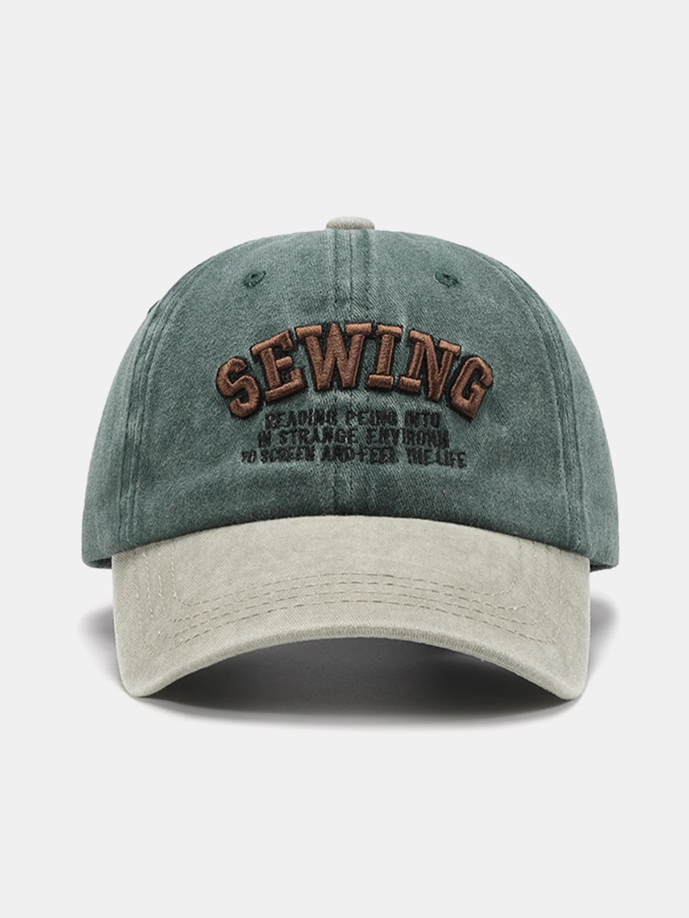 Slogan-Stickerei gewaschene Baseballmütze - Image 6