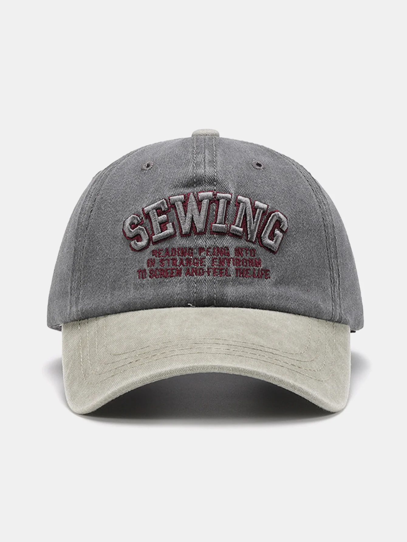Slogan-Stickerei gewaschene Baseballmütze - Image 8