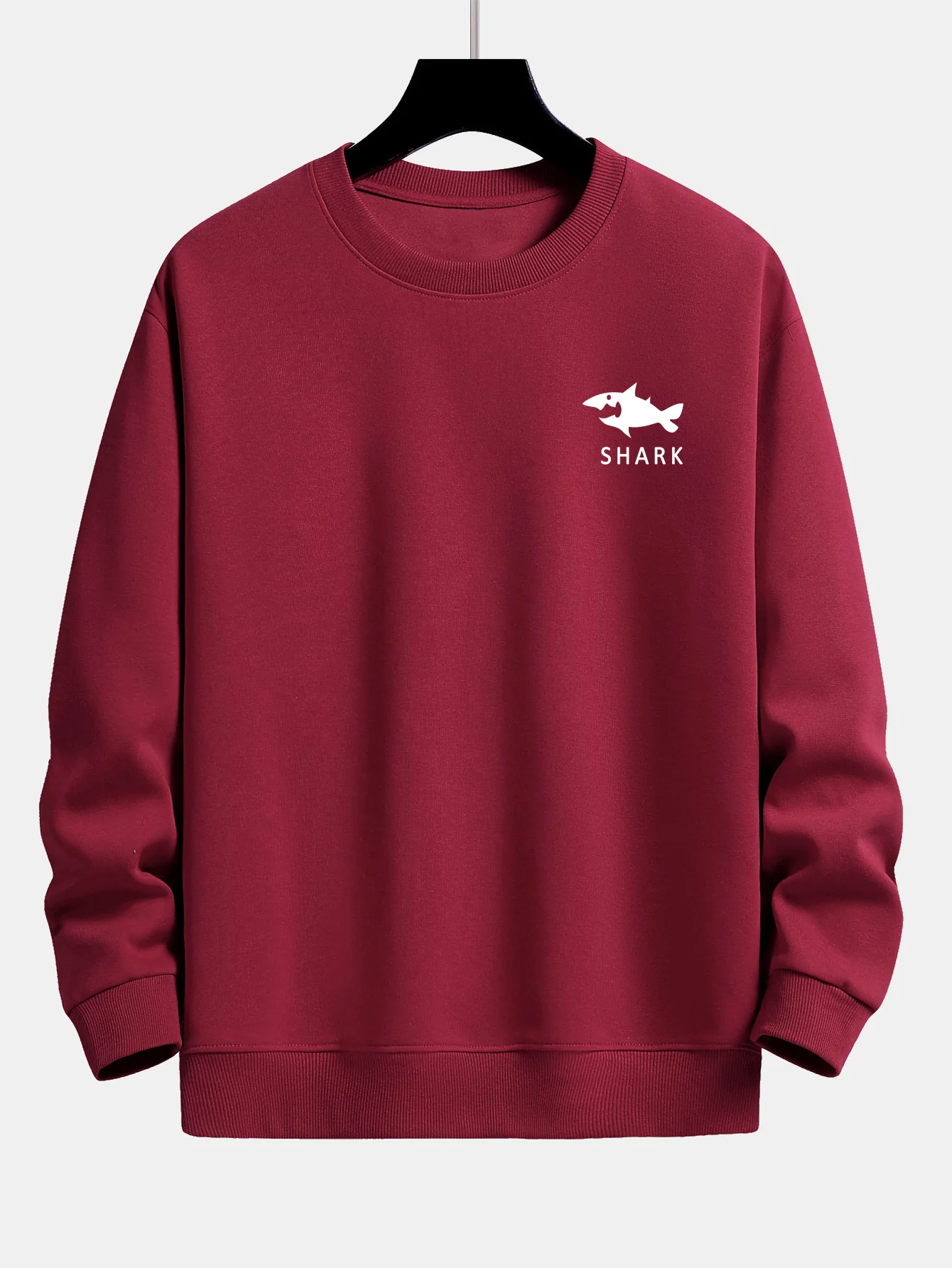 Hai-Motiv Sweatshirt mit lockerem Schnitt