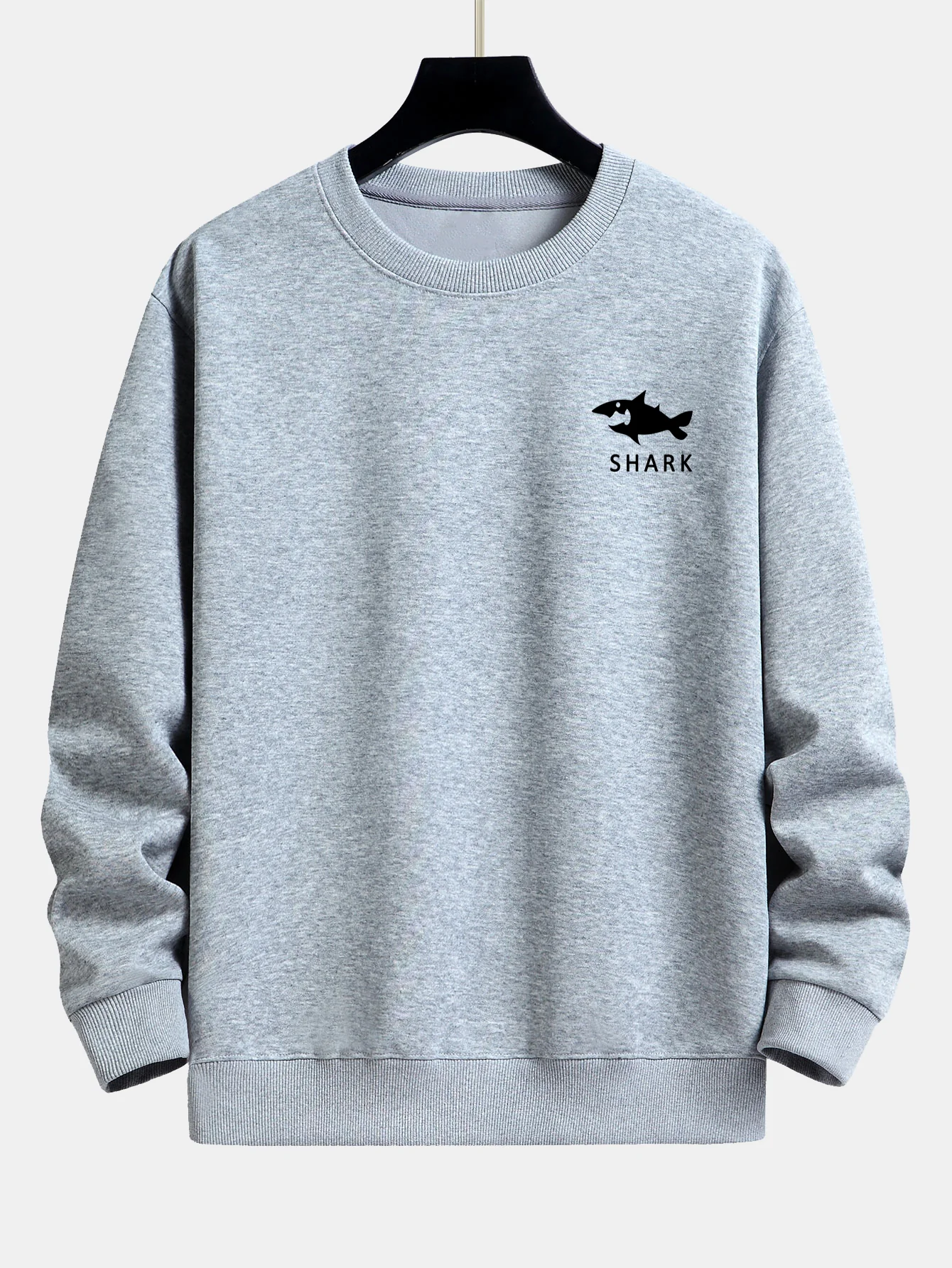 Hai-Motiv Sweatshirt mit lockerem Schnitt - Image 6