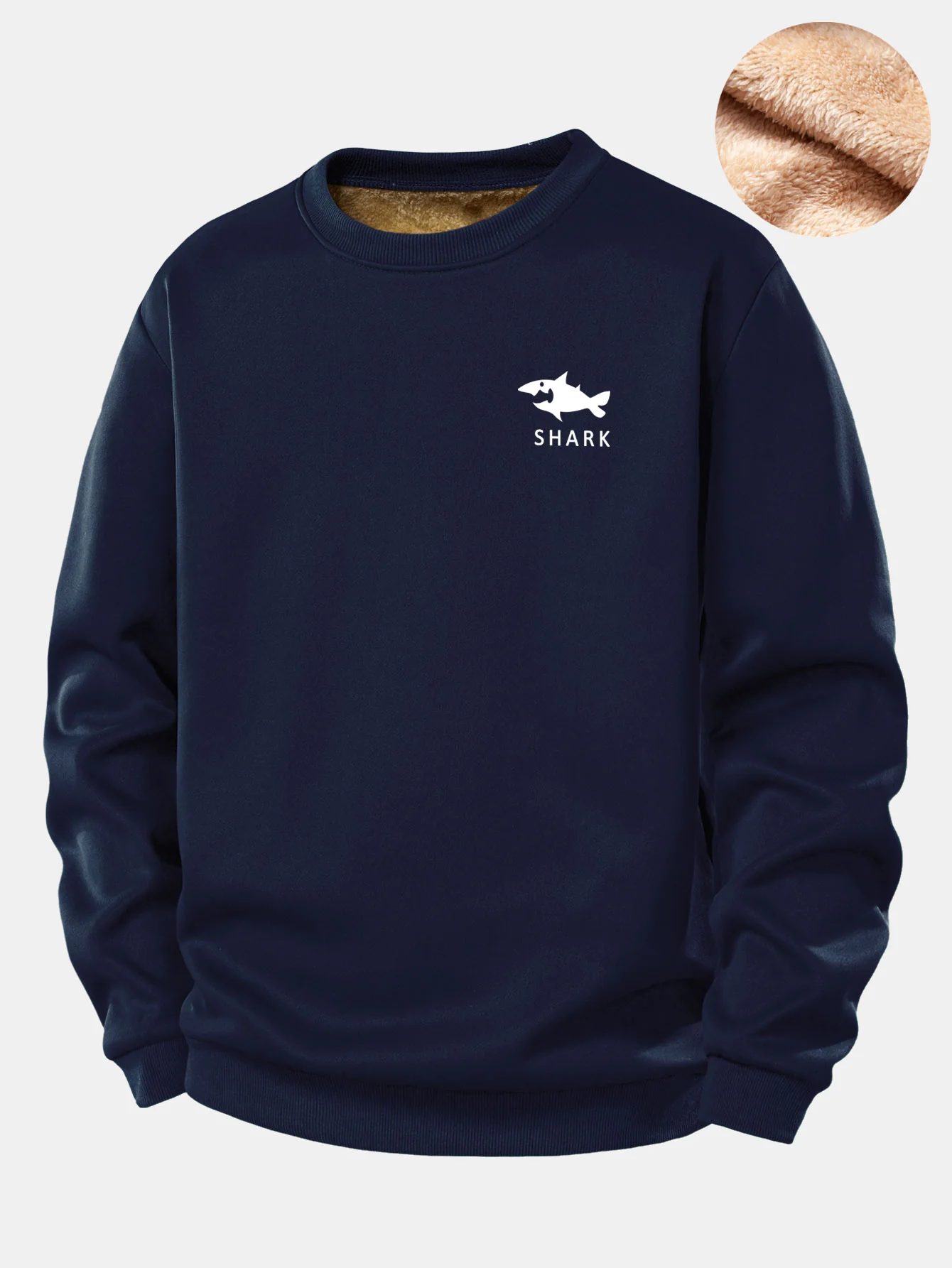 Sweatshirt mit Hai-Motiv und Teddyfutter aus Fleece - Image 3